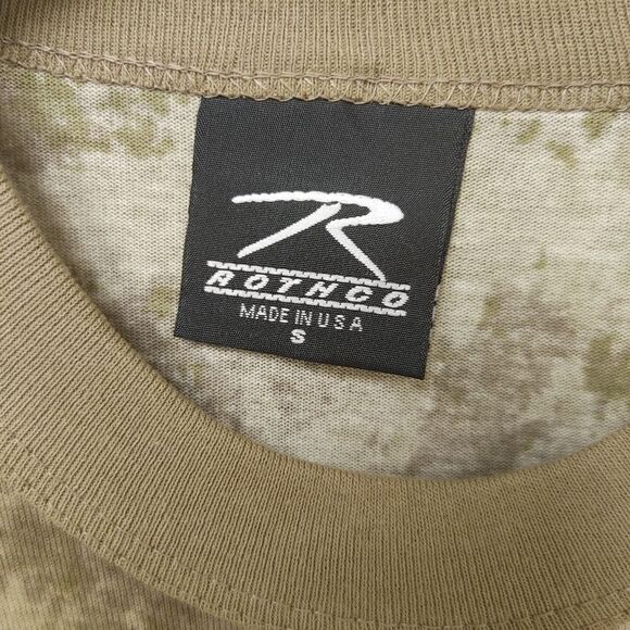 ROTHCO MEN'S BROWN  CAMOFLAGE T SHIRT WITH CONTRASTING KNIT COLLAR. - Picture 5 of 7